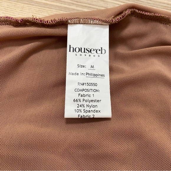 House of CB Ione Cranberry Devore Midi Dress | Size M - Picture 10 of 14